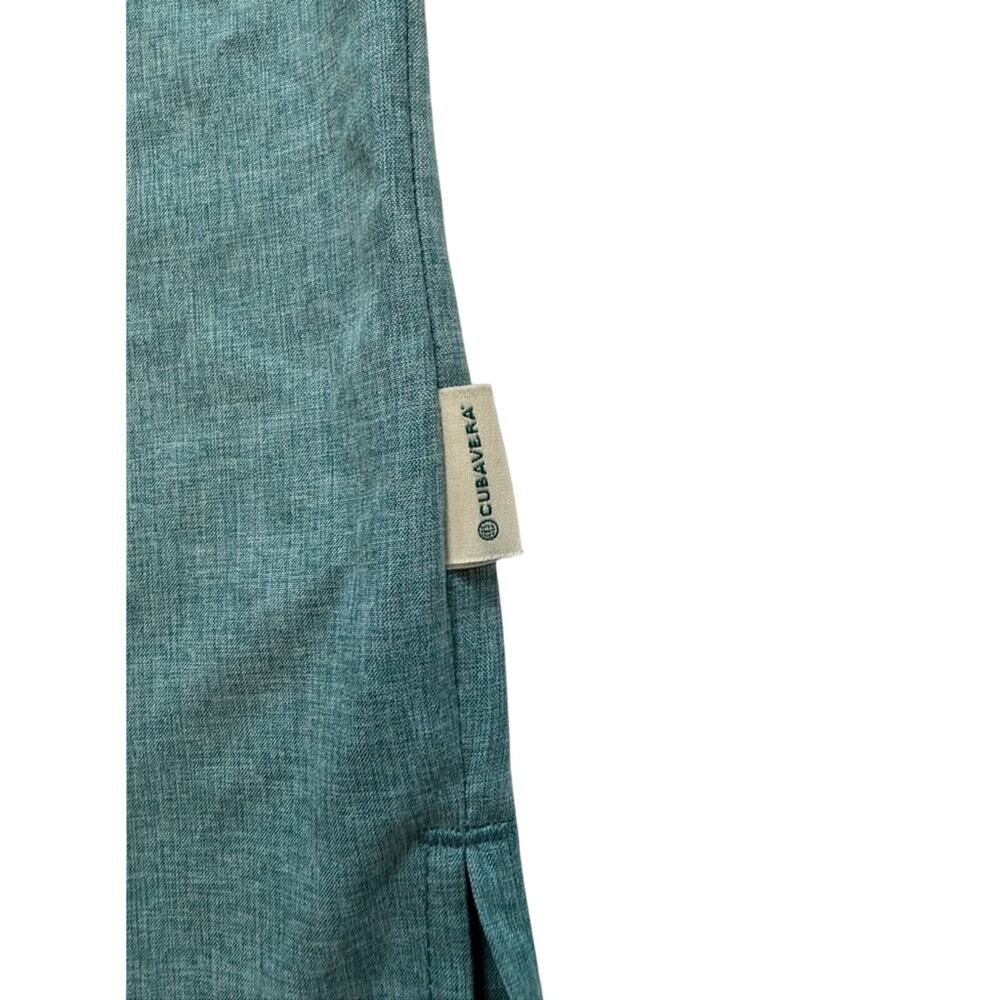 Cubavera Guayabera Shirt Men’s S Teal Blue Short Sleeve Button Front Resort - Picture 7 of 13
